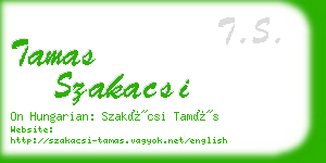 tamas szakacsi business card